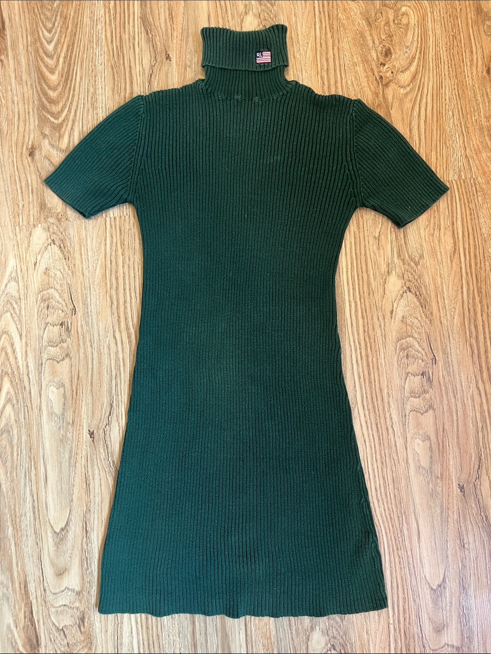 Y2K Polo Jeans Co Ralph Lauren Ribbed Turtleneck Dress